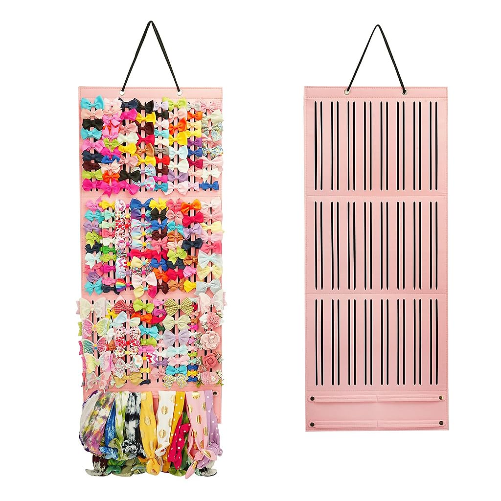 HASTHIP Hair Clip Organizer Large Capacity Hair Band Hair Clip Organiser for Girls Women Wall Hanging Baby Girl Hair Accessories Storage Hair Bows Holder Displaying Rack HASTHIP Hair Clip Organizer Large Capacity Hair Band Hair Clip Organiser for Girls Women Wall Hanging Baby Girl Hair Accessories Storage Hair Bows Holder Displaying Rack